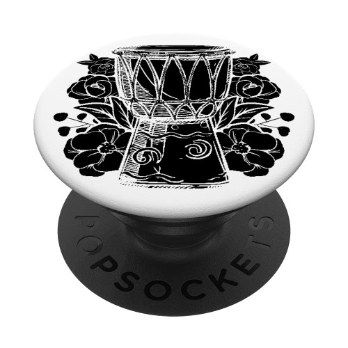 Conga Drum Flowers Conga Lover Conga Instrument With Flowers PopSockets Swappable PopGrip