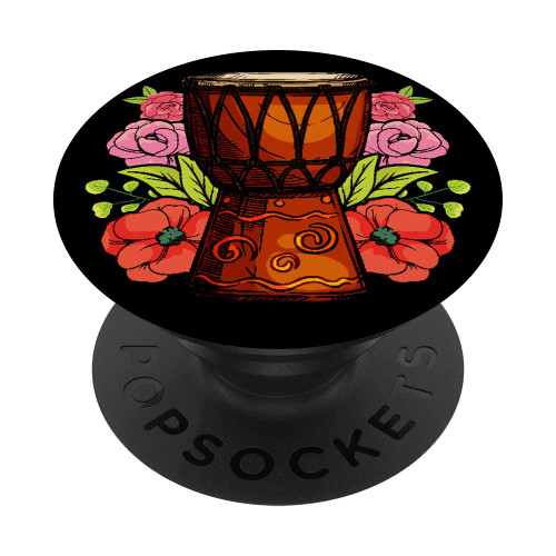 Conga Drum Flowers Conga Musician Conga Drums & Flower Lover PopSockets Swappable PopGrip