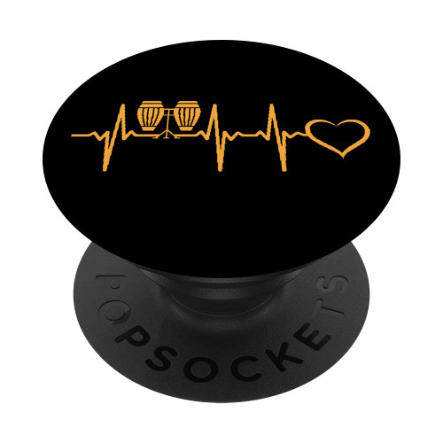Conga Heartbeat Heart Conga Player Conga Drum Instrument PopSockets Swappable PopGrip