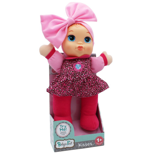 Baby's First Doll with Coral Top, Machine Washable Doll, Lifelike Features, for Ages 1+