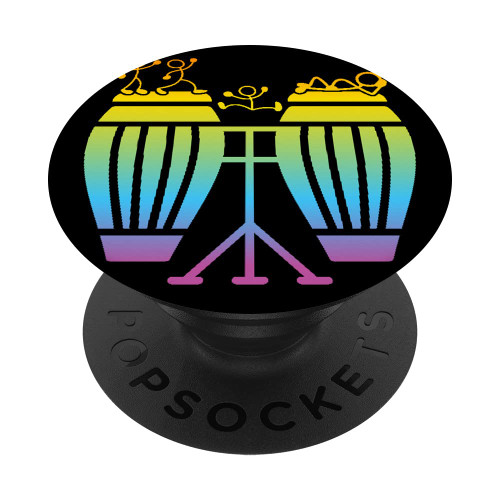 Funny Conga Drummer Stick Figure Conga Player PopSockets Swappable PopGrip
