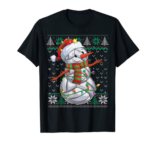 Funny Snowman Volleyball Christmas Ball Ugly Sweater T-Shirt Funny Snowman Volleyball Christmas Ball Ugly Sweater T-Shirt