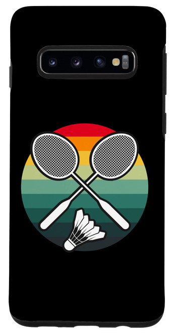 Galaxy S10 Retro Badminton Racket Shuttlecock | Badminton Player Case