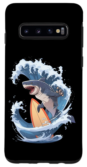 Galaxy S10 Surfer Shark Surfboard Surfing Surfboarding Case Galaxy S10 Surfer Shark Surfboard Surfing Surfboarding Case