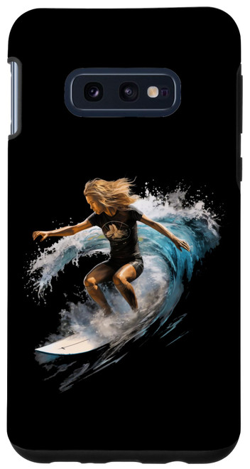 Galaxy S10e Surfing Girl Surfer Surf Surfboard Women Case