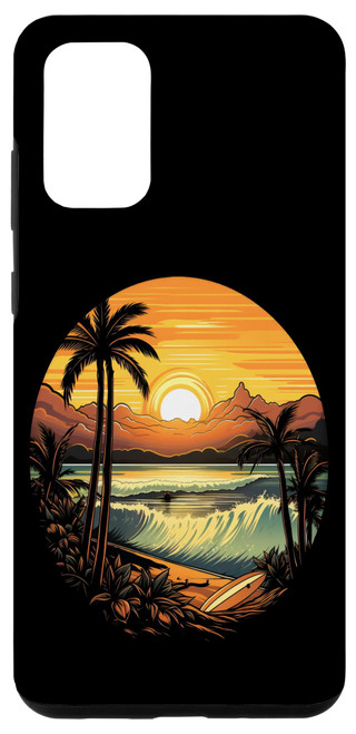 Galaxy S20+ Surfing Surfboard Surfer Beach Sunset Case