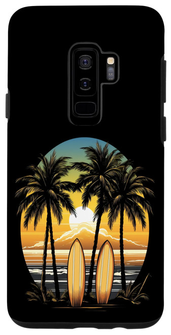 Galaxy S9+ Surfing Surfboard Surfer Surfboarding Vintage Case