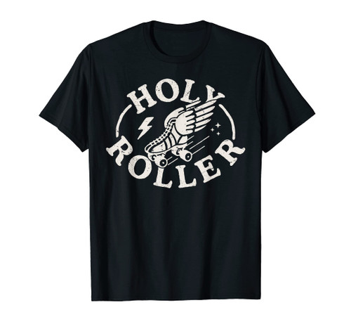 Holy Roller Skating Skater Shoes Retro Vintage 70s 80s T-Shirt