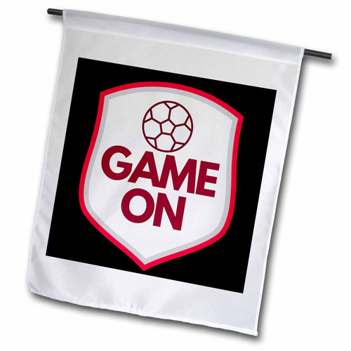3dRose Image of a Soccer Ball with Text of Game On - Flags (fl-378004-2)