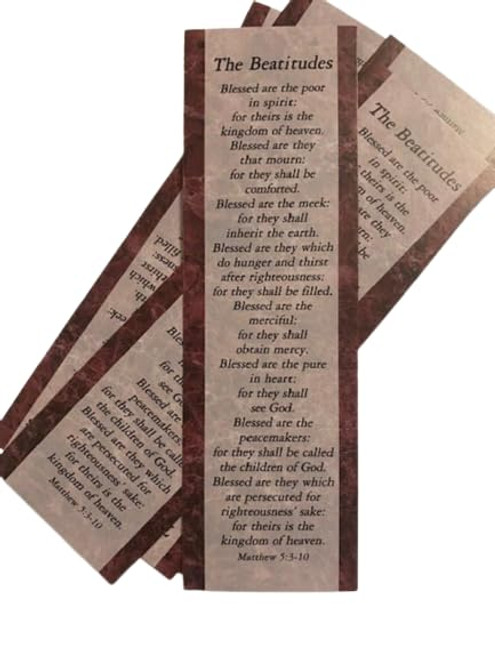 The Beatitudes Inspirational Bookmarks Religious Bookmarks for Men and Women Church Supplies and Gifts (50 Count) The Beatitudes Inspirational Bookmarks Religious Bookmarks for Men and Women Church Supplies and Gifts (50 Count)