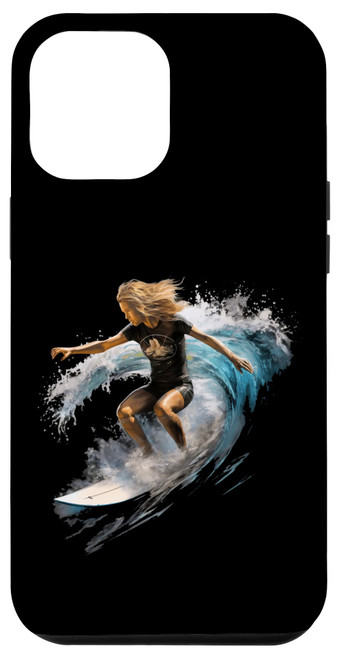 iPhone 13 Pro Max Surfing Girl Surfer Surf Surfboard Women Case