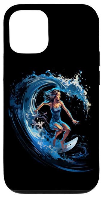 iPhone 14 Pro Surfing Girl Surfer Surf Surfboard Women Case