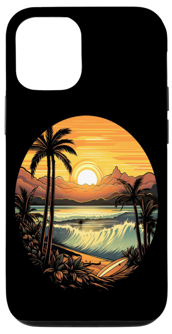 iPhone 14 Pro Surfing Surfboard Surfer Beach Sunset Case iPhone 14 Pro Surfing Surfboard Surfer Beach Sunset Case