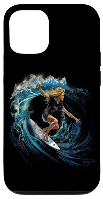 iPhone 14 Surfing Girl Surfer Surf Surfboard Women Case