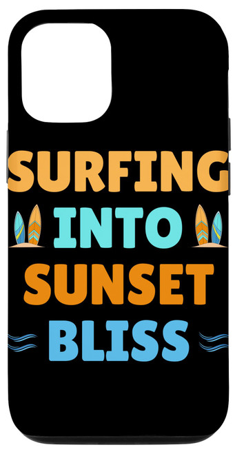 iPhone 14 Surfing Into Sunset Bliss Surfer Surfboard Beach Summer Case iPhone 14 Surfing Into Sunset Bliss Surfer Surfboard Beach Summer Case