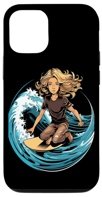 iPhone 15 Pro Surfing Surfer Surfboard Surfboarding Kids Girls Case