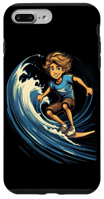 iPhone 7 Plus/8 Plus Surfing Surfer Surfboard Surfboarding Kids Boys Case