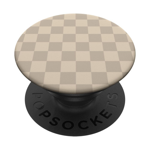 Light Beige Checkerboard Vanilla Checker Pattern PopSockets Standard PopGrip