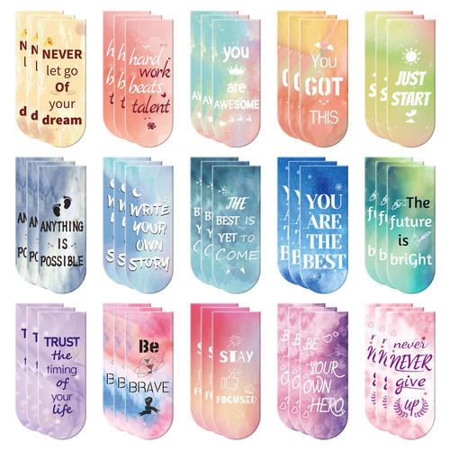 Magnetic Bookmarks, Kaluofan 45PCS Inspirational Bookmarks, Book Markers for Reading, Double Sided Magnet Book Markers Page Clip for Students Teachers Reading Supplies