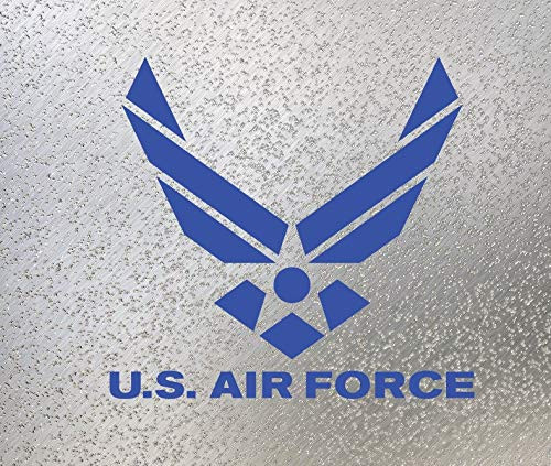 USAF #2 US Air Force Wings Decal Sticker for Car, Truck, Notebook, SUV Bumper Window Vinyl (Blue)