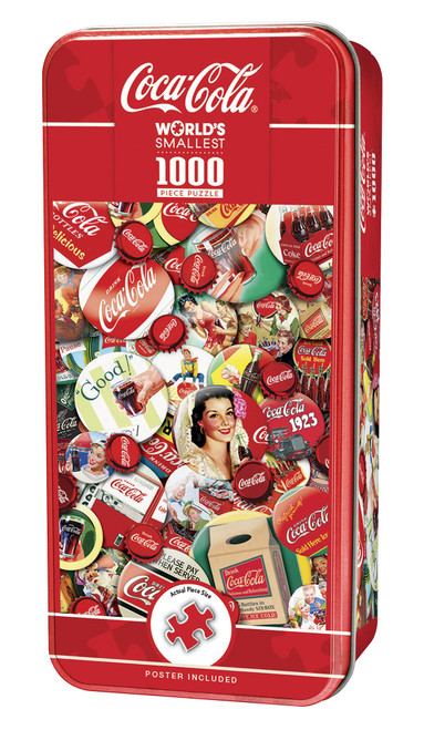 MasterPieces 1000 Piece Jigsaw Puzzle with Collectible Tin Case - Coca-Cola - 11.25"x16.75"