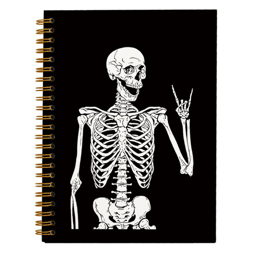 hold fizz Hippie Skull Notebook,Goth Notebook,Gothic Journal,Witch Witchy Journal Notebook,Macabre Gifts,Goth Gifts,Hardcover Spiral Notebook 5.5x8.3