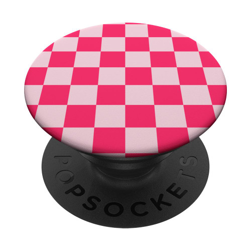 Pink Classic Checkered Big Checkerboard PopSockets Standard PopGrip