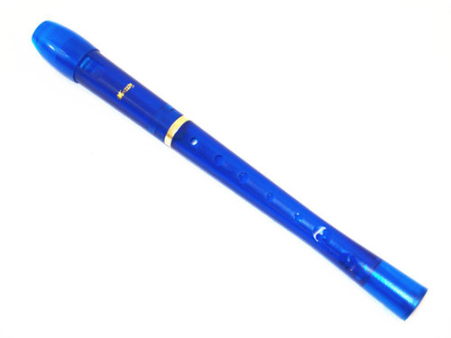 Woodnote HY-304BL Translucent Blue Soprano Recorder Flute