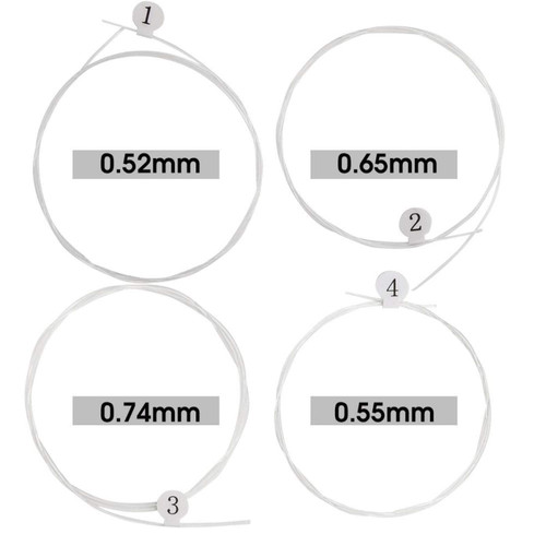 4Pcs Ukulele String Set, Ukulele String Set Carbon Strings Replacement String Set Transparent Ukulele Accessories