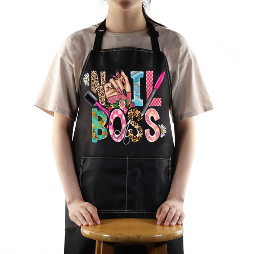 JNIAP Nail Tech Apron With Pockets Nail Artist Apron Nail Boss Apron Nail Technician Gifts Nail Salon Aprons For Women (Nail Boss) JNIAP Nail Tech Apron With Pockets Nail Artist Apron Nail Boss Apron Nail Technician Gifts Nail Salon Aprons For Women (Nail Boss)