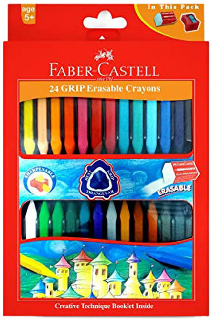 Faber Castell Grip Erasable Crayon Set - Pack of 24