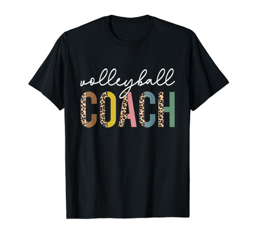 Volleyball Mom Leopard Game Day Volleyball Coach Team Funny T-Shirt Volleyball Mom Leopard Game Day Volleyball Coach Team Funny T-Shirt