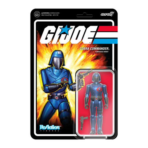 Super7 G.I. Joe Cobra Commander (Funhouse Robot) - 3.75" G.I. Joe Action Figure with Accessory Classic Cartoon Collectibles and Retro Toys