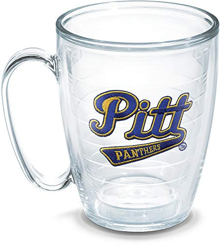 Tervis Pittsburgh University Vault Emblem Individual Mug, 16 oz, Clear