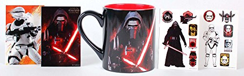 Star Wars The Force Awakens Kylo Ren 14oz Ceramic Mug + 4 Free Episode VII Stickers