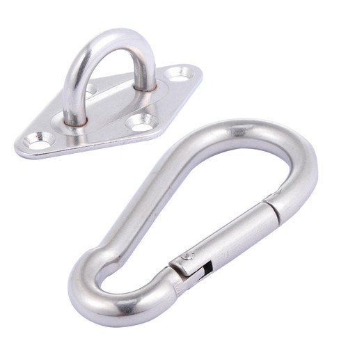 Kisangel 1 Set Hammock Hanging Swing Hangers Ceiling Hooks Ceiling Hanger Hook Hammock Swing Hook Hammock Hanger Yoga Hooks Anchor Hammock Carabiner Clips Yoga Accessories Metal Lifts Heavy