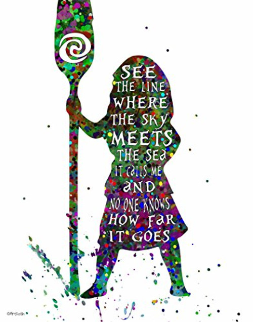 ArtDash Creative PopArt Print by Studio: MOANA 'Where the Sky Meets the Sea.' (8"?0" print)