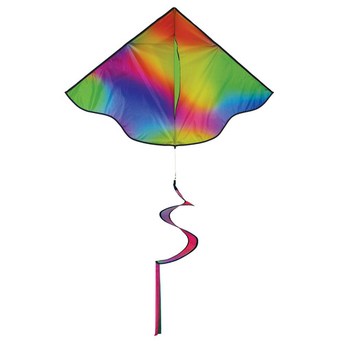 In the Breeze 3327 - Jewel Delta Kite with Spinning Tail - Fun, Easy Flying Kite, Multicolored