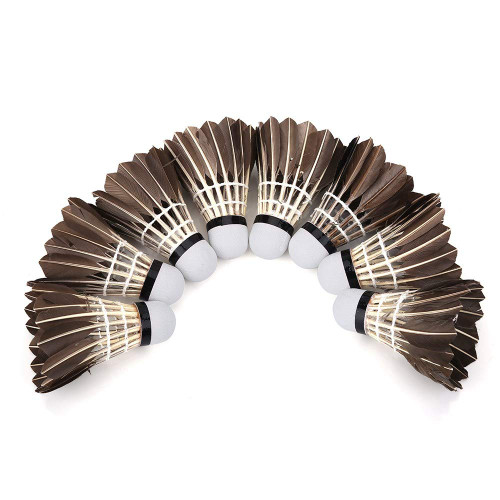 Kadimendium Badminton Balls, Good Toughness Duck Feather Badminton Stable Feather Badminton Shuttlecock Feather with Durable Foam Head for Casual Playing for Competition