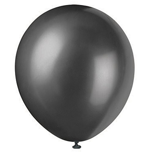12" Latex Pearlized Shadow Black Balloons, 72ct
