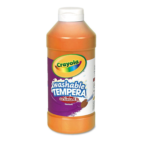 Crayola 543115036 Artista Ii Washable Tempera Paint, Orange, 16 Oz