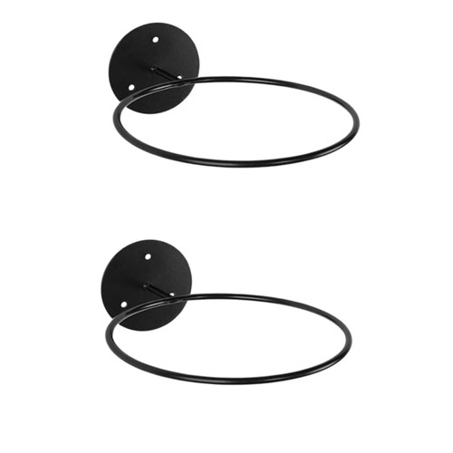BESPORTBLE 2pcs Ball Rack Iron Volleyball Holding Rack Holder Wall- Football Metal Mounted Wall Storage Display Wall Mounted Storage Volleyball Wall Rack Basketball Household Support Frame