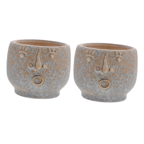 INOOMP 2pcs Flowerpot Face Planter Pot Human Pot for Plants Indoor Modern Head Ceramic Flower Vase Head Planter Face Flower Pot Hydroponic Ceramic Plant Small Ceramic Ceramics Mini Basin