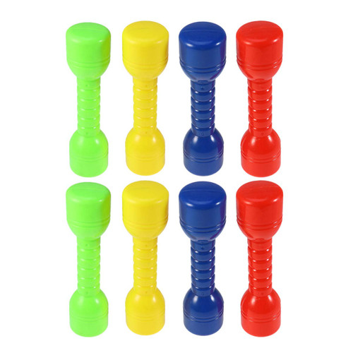 HEALEEP 8 Pcs 4 Dumbbells Dumbells Children Barbells Exercising Tools for Kids Barbells for Kindergarten Sports Instrument Fitness