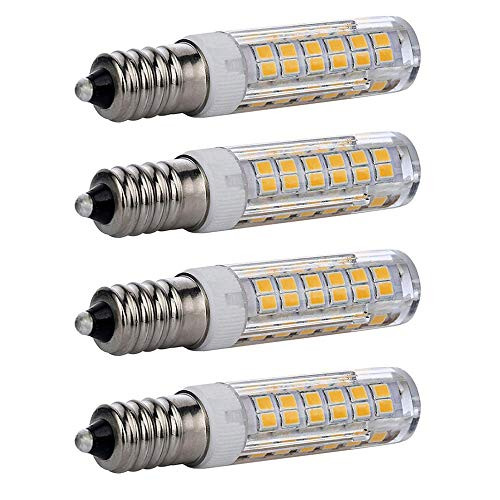 E11 LED Bulb Dimmable, 75W 100W Halogen Bulbs Equivalent, JD e11 Mini Candelabra Base, AC110V 120V 130V, 3000K Warm White for Chandeliers Ceiling Fan Light, [4pack in a Box]