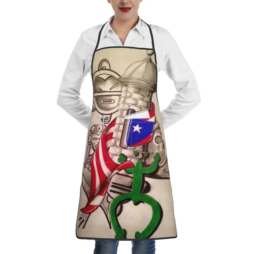 bzaxxqi Puerto Rico Puerto Rican Flag Aaprons,Puerto Rico Aprons For Men Women With Pockets Apron Chef Adjustable For Cooking Kitchen