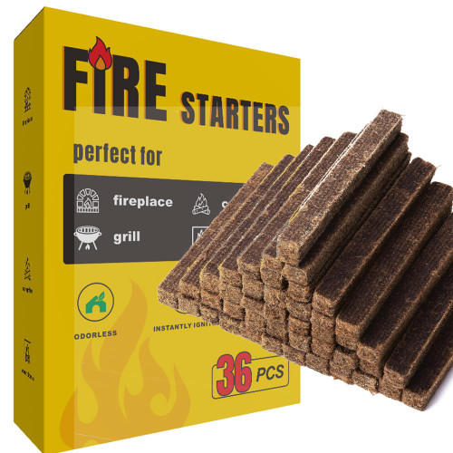 Fire Starter Sticks, 36 Squares Fire Starter for Wood Stoves, Campfires, Grill Pit and Fireplace, Natural & Waterproof BBQ Fire Starters, Easy to Light, Odourless, Burning Longer Fire Starter Sticks, 36 Squares Fire Starter for Wood Stoves, Campfires, Grill Pit and Fireplace, Natural & Waterproof BBQ Fire Starters, Easy to Light, Odourless, Burning Longer