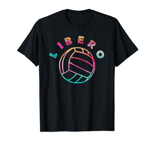 Funny Libero Volleyball Defensive Player Position Colorful T-Shirt
