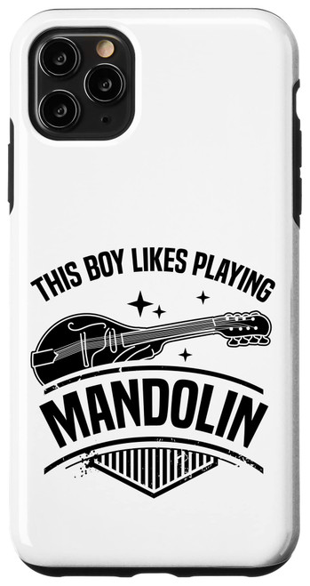 iPhone 11 Pro Max Boy Likes Playing Mandolin Folk Music Musician Case