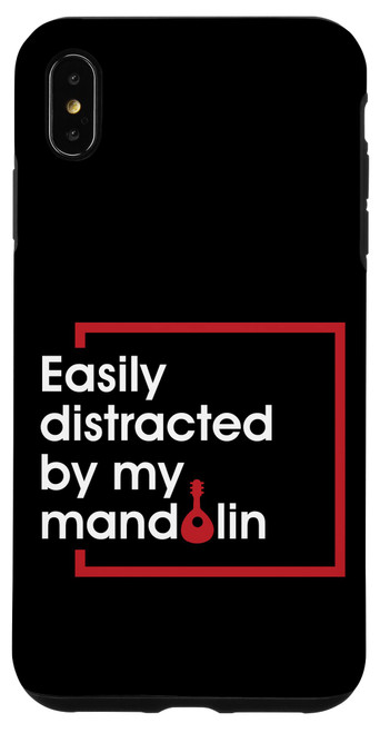 iPhone XS Max Distracted by Mandolin Ironic Bluegrass Folk Music Case